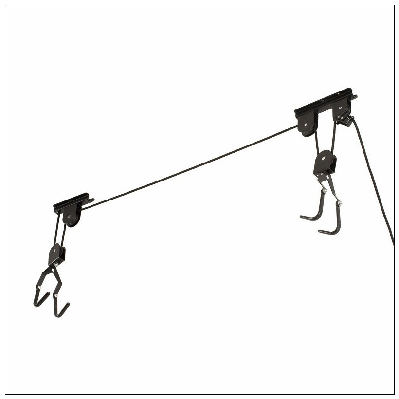 Kayak Bike Hoists Hanger Ladder Ceiling Mount 20kg Capacity Hooks Pulleys V324-PBH-1R
