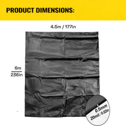 Heavy Duty 0.5mm HDPE Pond Liner Waterproof Sheet 4.5m x 6m for Garden & Fish Ponds V324-PDLINER45X6