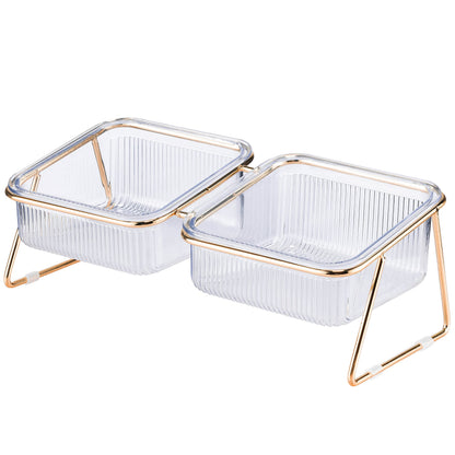 Pet Dog Cat Puppy Food Water Bowls Feeding Dishes 2 Large Bowl Dishwasher Safe V324-PET-2BOWL