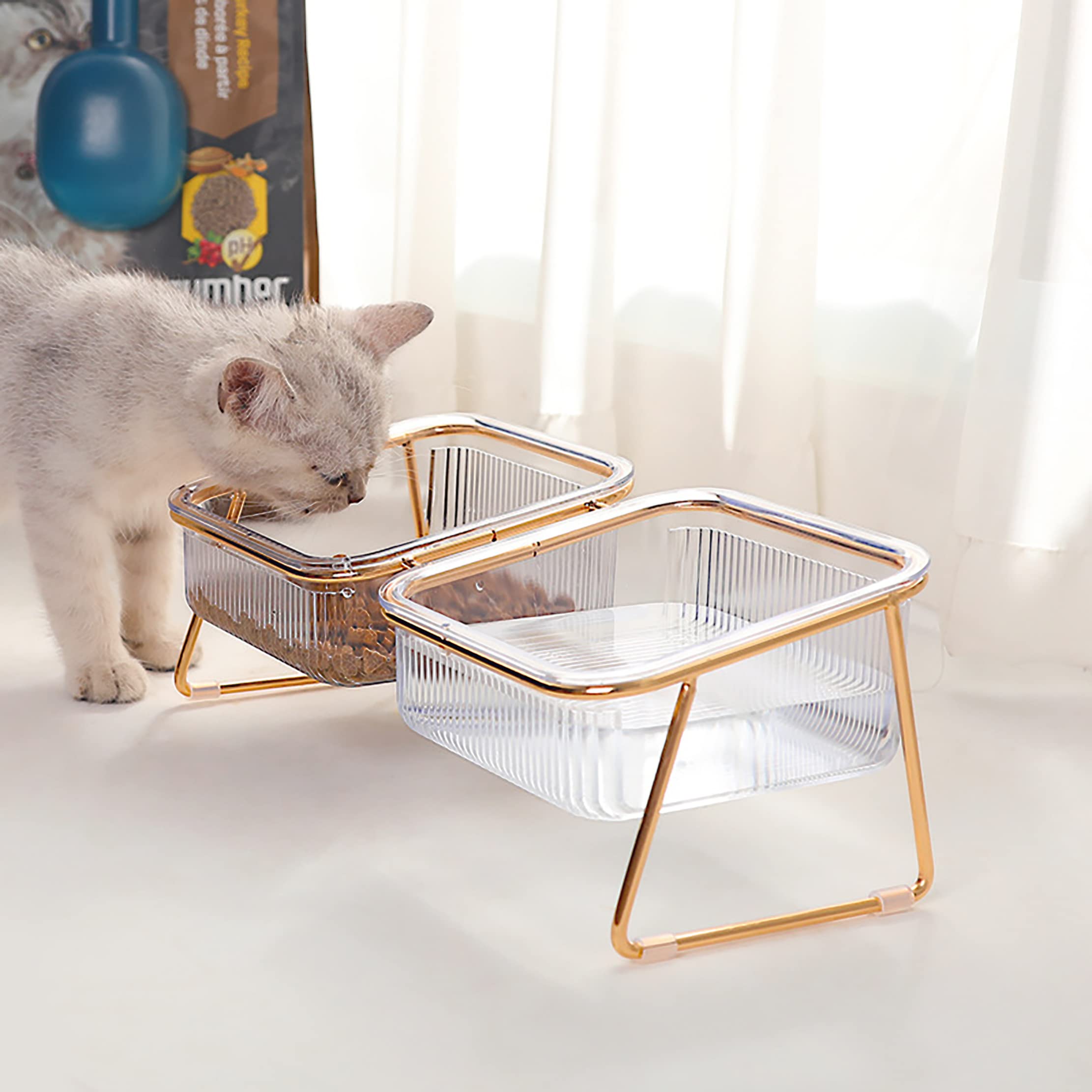 Pet Dog Cat Puppy Food Water Bowls Feeding Dishes 2 Large Bowl Dishwasher Safe V324-PET-2BOWL