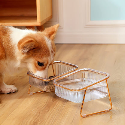 Pet Dog Cat Puppy Food Water Bowls Feeding Dishes 2 Large Bowl Dishwasher Safe V324-PET-2BOWL