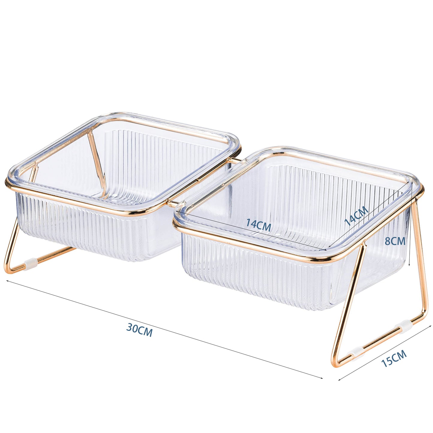 Pet Dog Cat Puppy Food Water Bowls Feeding Dishes 2 Large Bowl Dishwasher Safe V324-PET-2BOWL