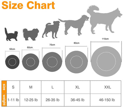 Soft Dog Bed Round Washable Plush Pet Kennel Cat Bed Mat Sofa Small 50cm V324-PETDB-DGREY-50