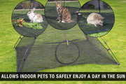 Outdoor Cat Enclosures Indoor Cats Portable Tent, Cat Tunnel, Playhouse Play Tents Small Animals V324-PTLGTENT