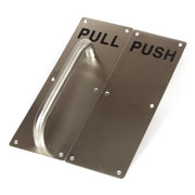 304 Stainless Steel Commercial Door Pull Push Handle Plate Set for Bathrooms, Stairwell Fire Doors etc V324-PUPLHANDLES