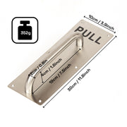 304 Stainless Steel Commercial Door Pull Push Handle Plate Set for Bathrooms, Stairwell Fire Doors etc V324-PUPLHANDLES