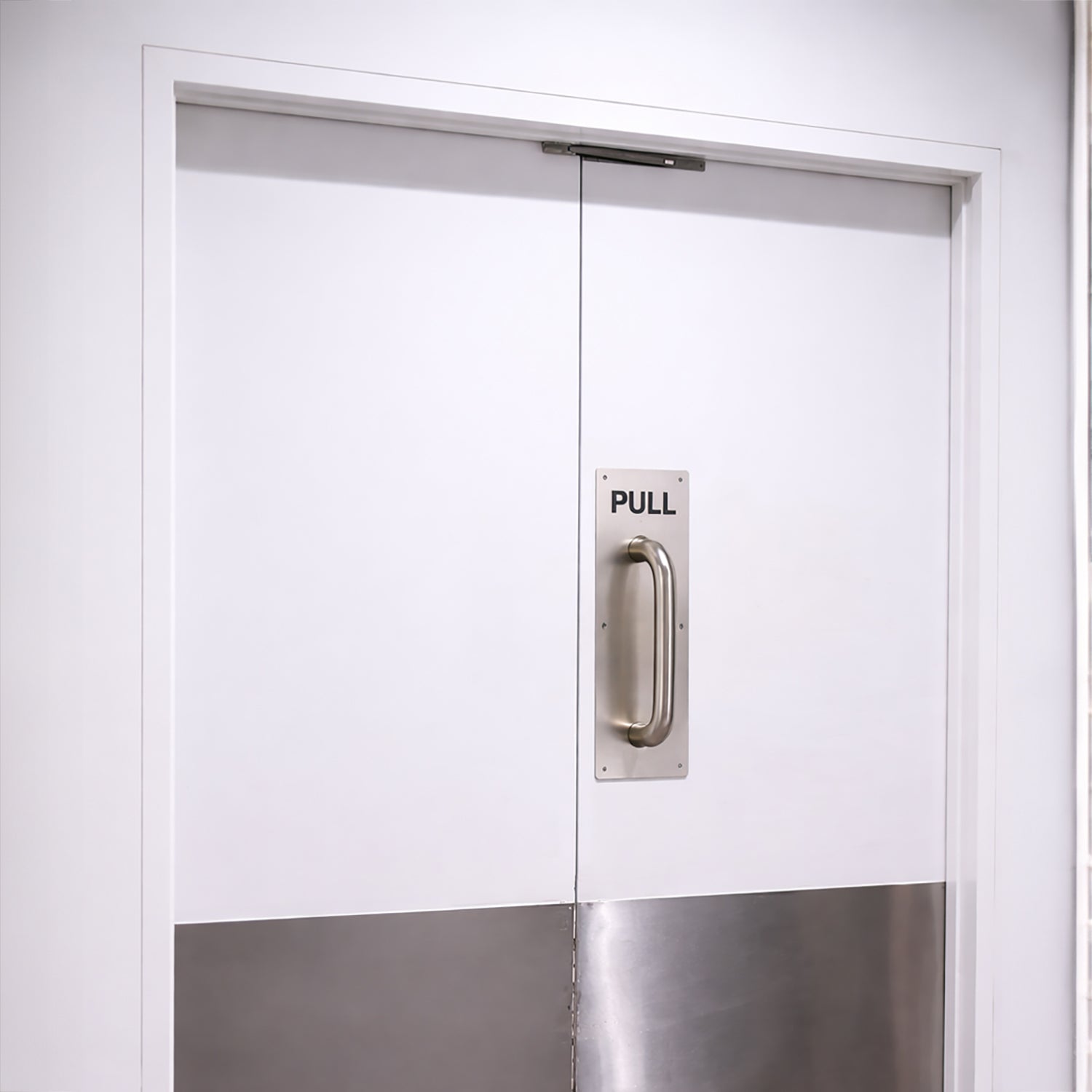 304 Stainless Steel Commercial Door Pull Push Handle Plate Set for Bathrooms, Stairwell Fire Doors etc V324-PUPLHANDLES