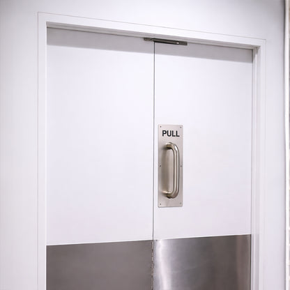 304 Stainless Steel Commercial Door Pull Push Handle Plate Set for Bathrooms, Stairwell Fire Doors etc V324-PUPLHANDLES