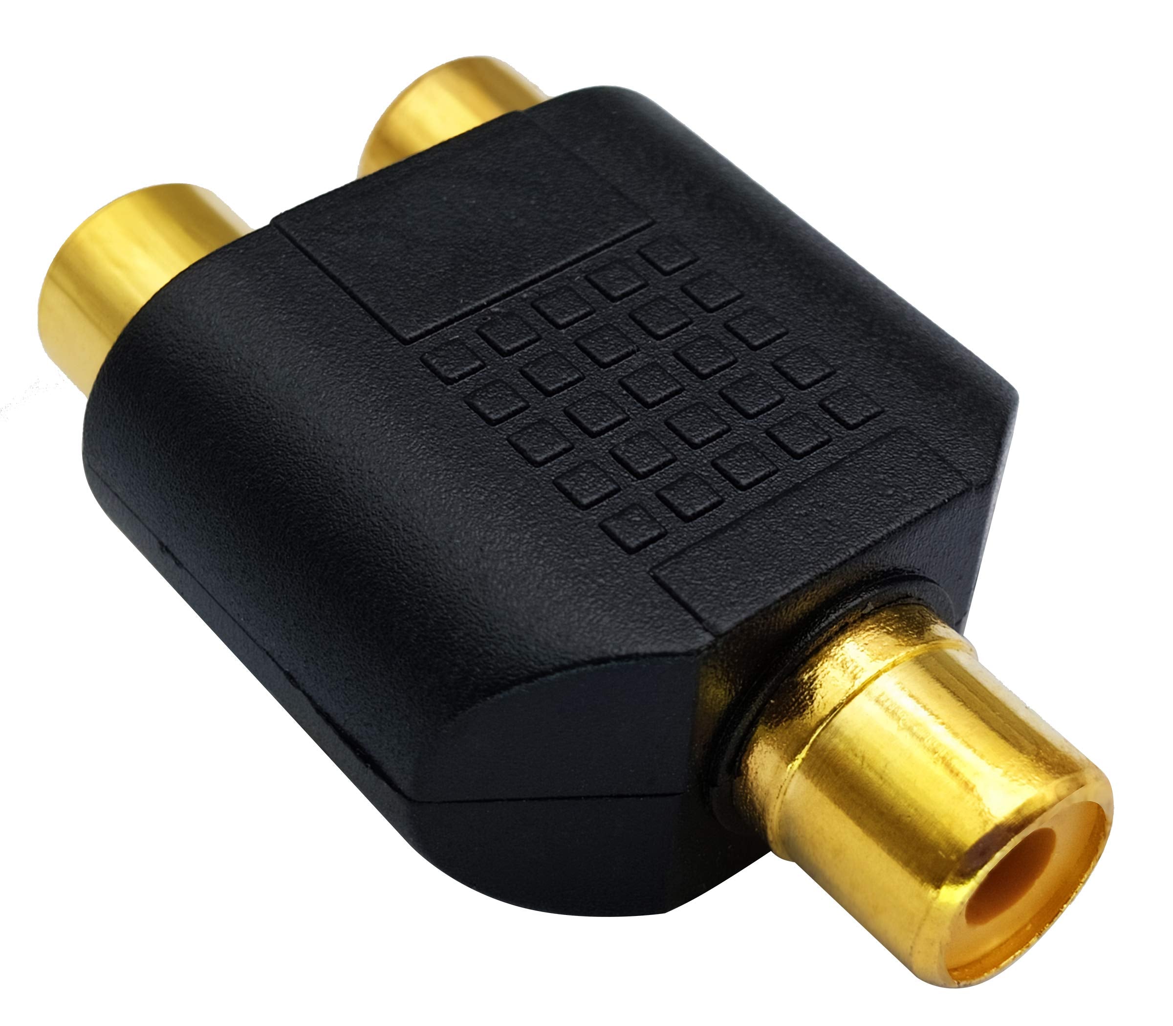RCA Female to RCA Female Audio Splitter Adapter Connector Coupler V324-RCAF-2RCAF-G
