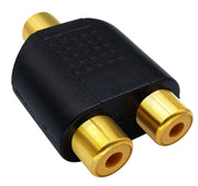 RCA Female to RCA Female Audio Splitter Adapter Connector Coupler V324-RCAF-2RCAF-G