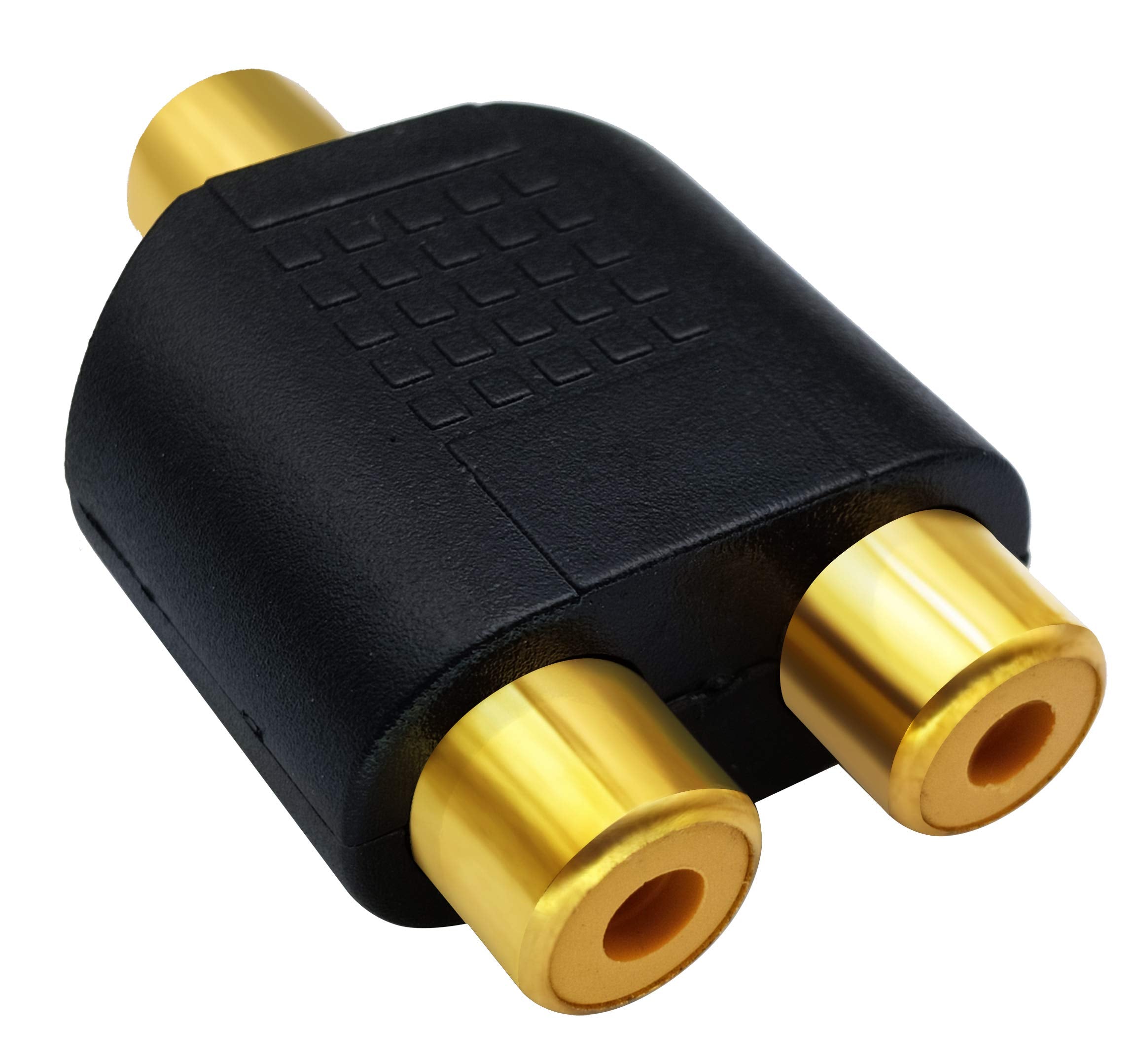 RCA Female to RCA Female Audio Splitter Adapter Connector Coupler V324-RCAF-2RCAF-G