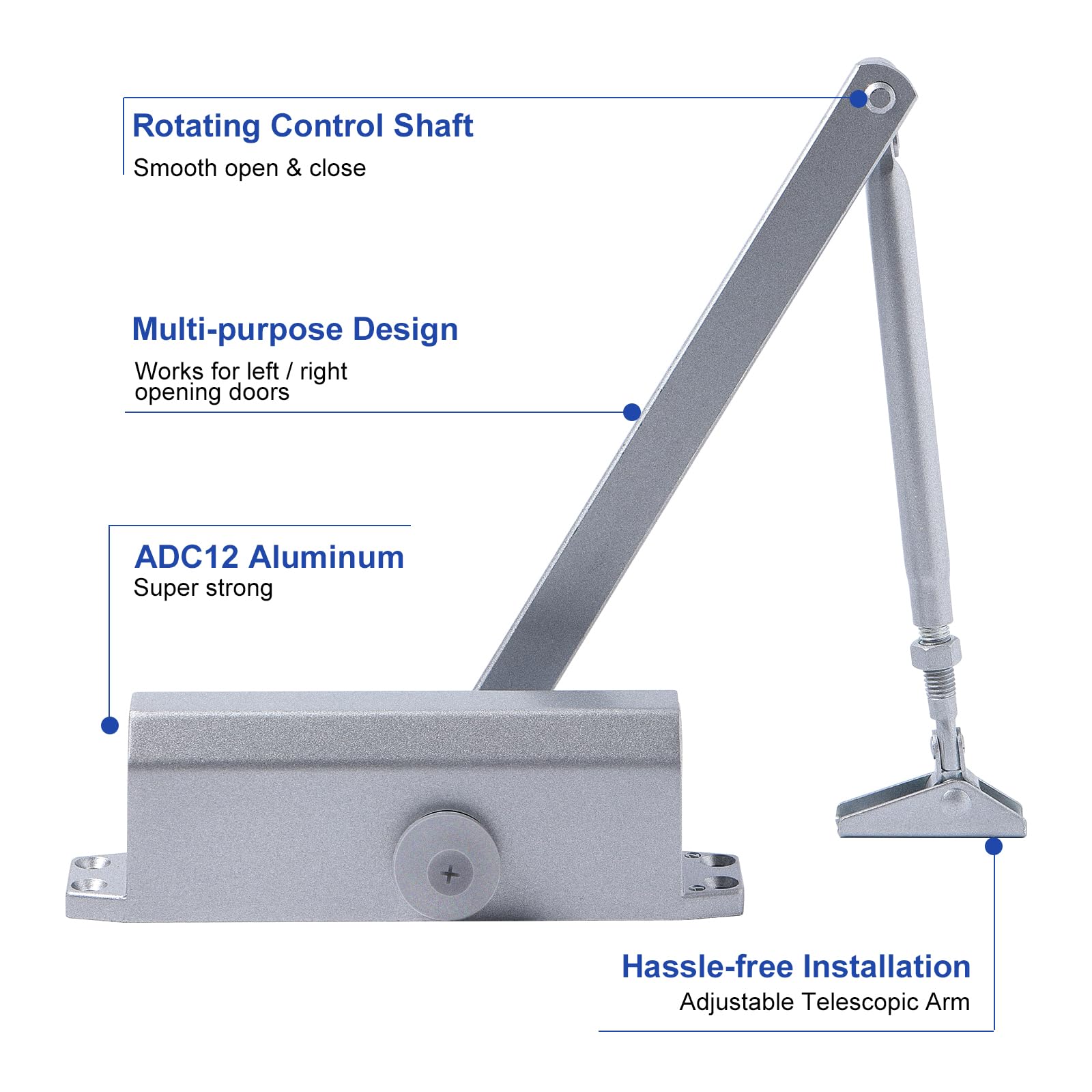 Auto Commercial Door Closers Hydraulic Door Closer for Home Commercial Door 25-45kg V324-SCLOCK-2545