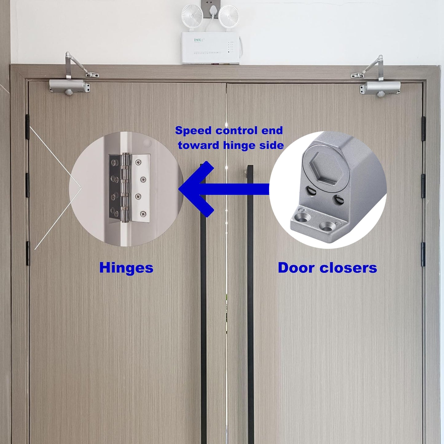 Auto Commercial Door Closers Hydraulic Door Closer for Home Commercial Door 25-45kg V324-SCLOCK-2545
