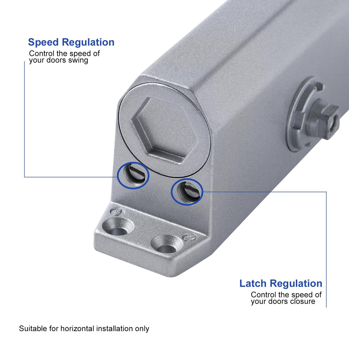 Auto Commercial Door Closers Hydraulic Door Closer for Home Commercial Door 45-60kg V324-SCLOCK-4560