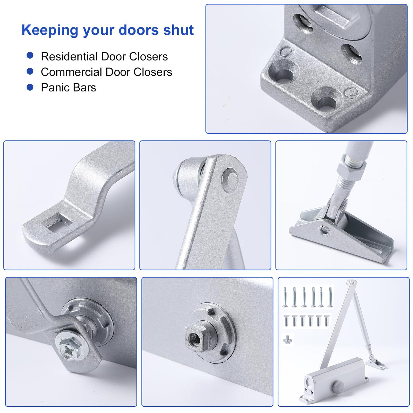 Auto Commercial Door Closers Hydraulic Door Closer for Home Commercial Door 45-60kg V324-SCLOCK-4560