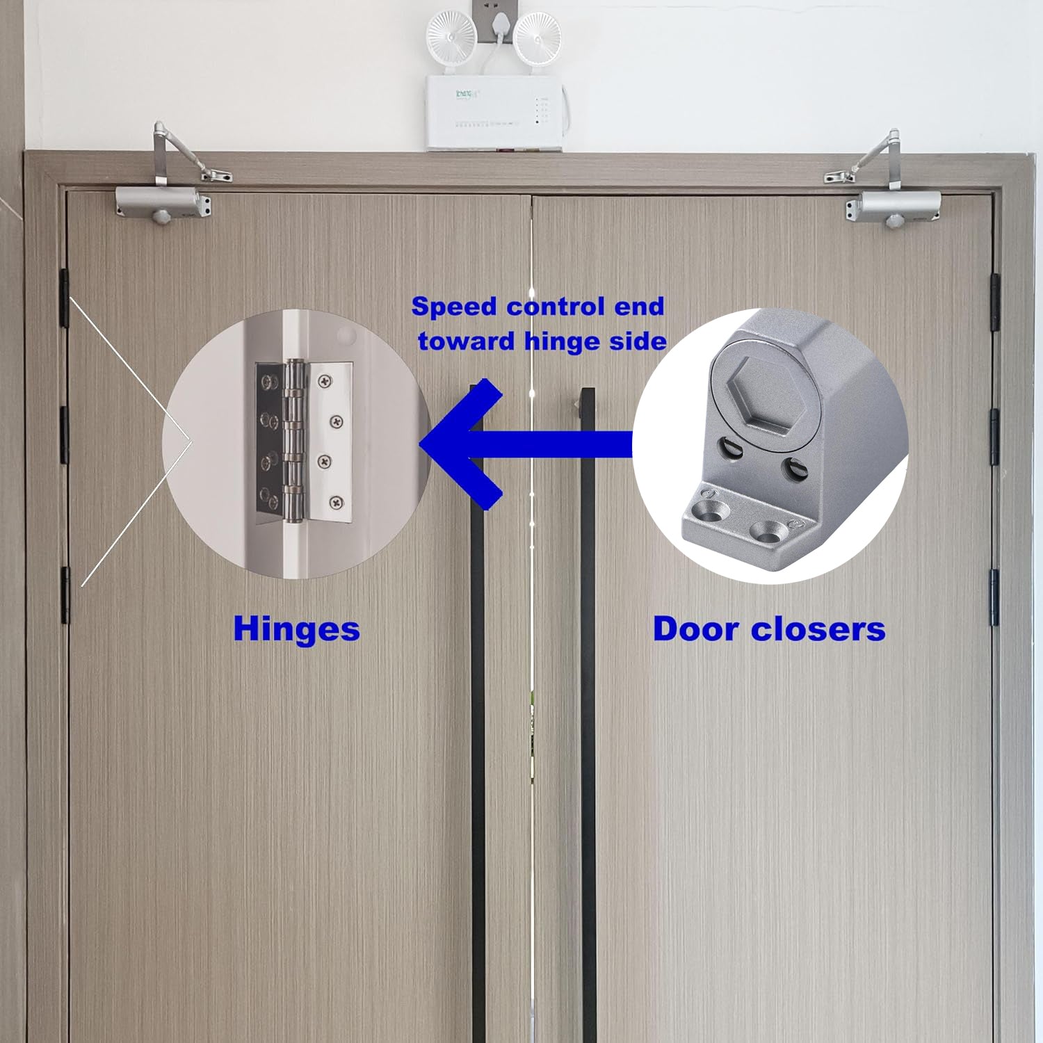 Auto Commercial Door Closers Hydraulic Door Closer for Home Commercial Door 45-60kg V324-SCLOCK-4560