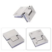 Shower Glass Door Gate Hinge 304 Stainless Steel 180 Degrees Polished Chrome Finish V324-SDHINGE-180