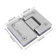 Shower Glass Door Gate Hinge 304 Stainless Steel 180 Degrees Polished Chrome Finish V324-SDHINGE-180