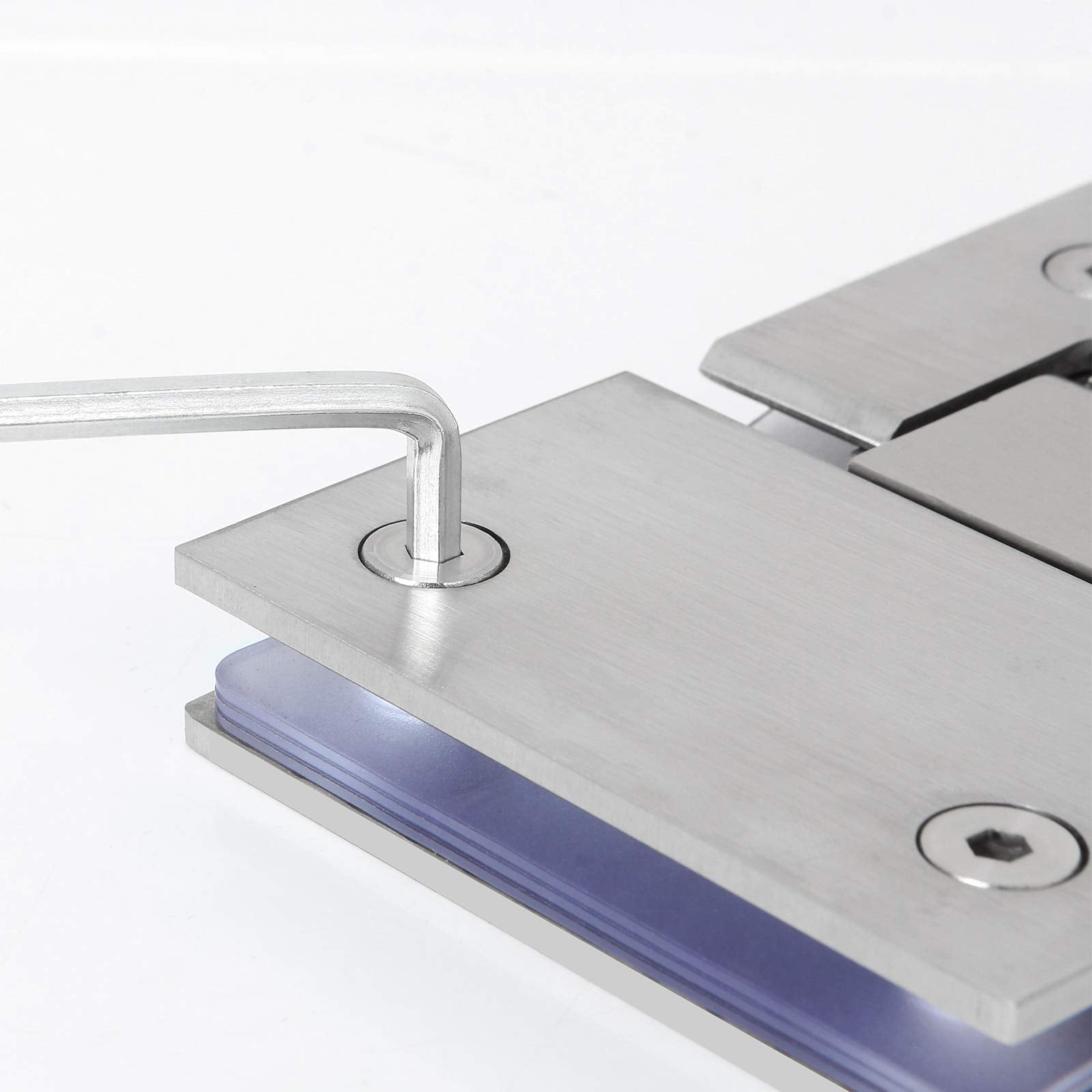 Shower Glass Door Gate Hinge 304 Stainless Steel 180 Degrees Polished Chrome Finish V324-SDHINGE-180