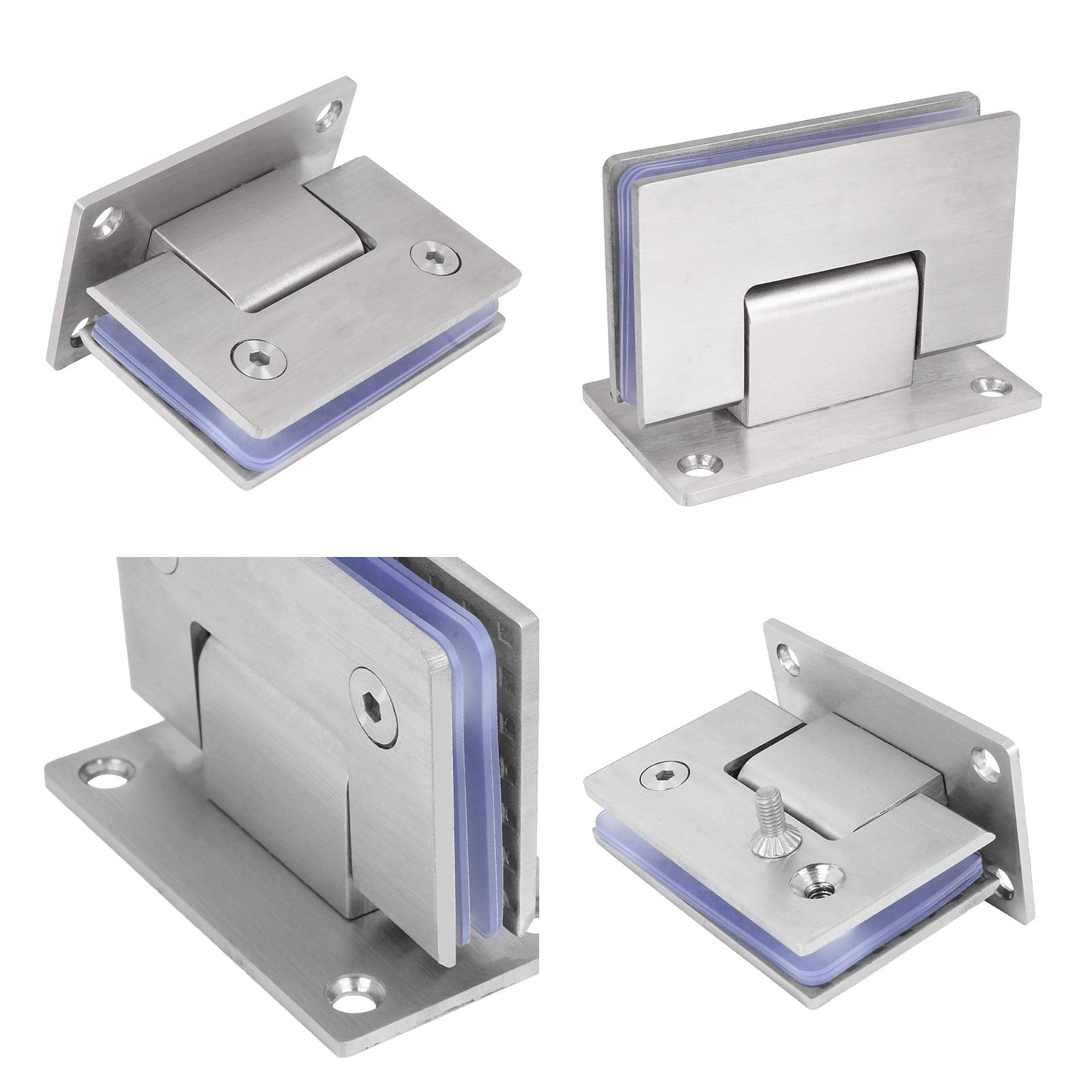 90 Degree Glass Door Cupboard Showcase Cabinet Clamp Glass Shower Doors Hinge 304 Steel V324-SDHINGE-90
