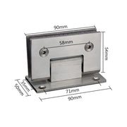 90 Degree Glass Door Cupboard Showcase Cabinet Clamp Glass Shower Doors Hinge 304 Steel V324-SDHINGE-90