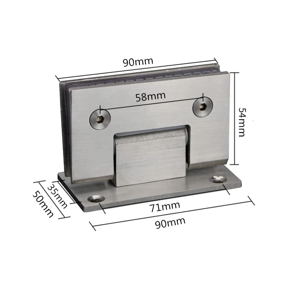 90 Degree Glass Door Cupboard Showcase Cabinet Clamp Glass Shower Doors Hinge 304 Steel V324-SDHINGE-90