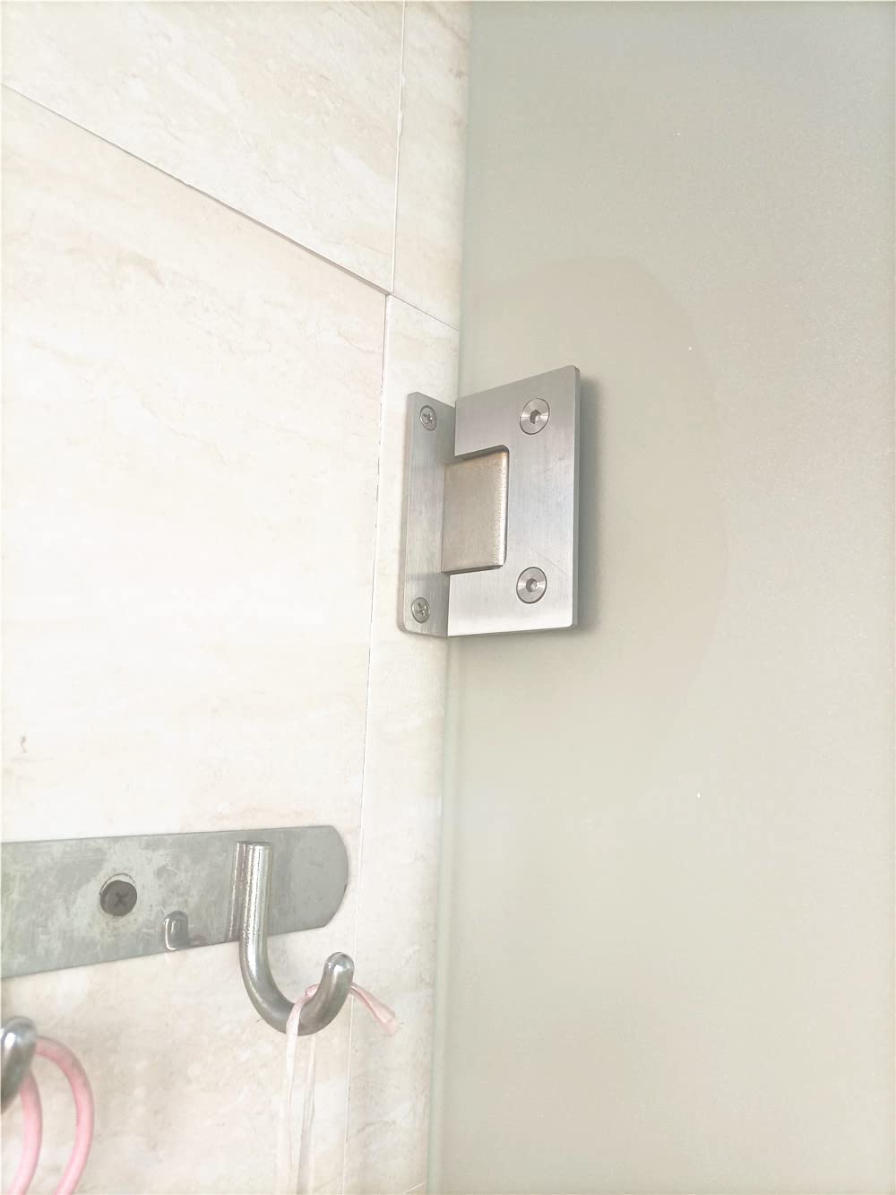 90 Degree Glass Door Cupboard Showcase Cabinet Clamp Glass Shower Doors Hinge 304 Steel V324-SDHINGE-90