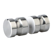 Shower Glass Door Knob Bathroom Round Back-to-Back Handle SUS304 Brushed Nickel V324-SDKONB-DR