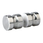 Shower Glass Door Knob Bathroom Round Back-to-Back Handle SUS304 Brushed Nickel V324-SDKONB-DR