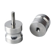 Shower Glass Door Knob Bathroom Round Back-to-Back Handle SUS304 Brushed Nickel V324-SDKONB-DR