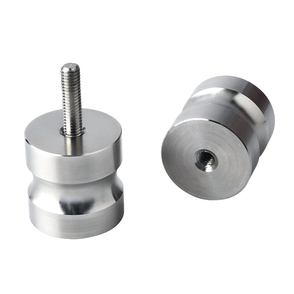 Shower Glass Door Knob Bathroom Round Back-to-Back Handle SUS304 Brushed Nickel V324-SDKONB-DR