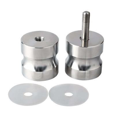 Shower Glass Door Knob Bathroom Round Back-to-Back Handle SUS304 Brushed Nickel V324-SDKONB-DR