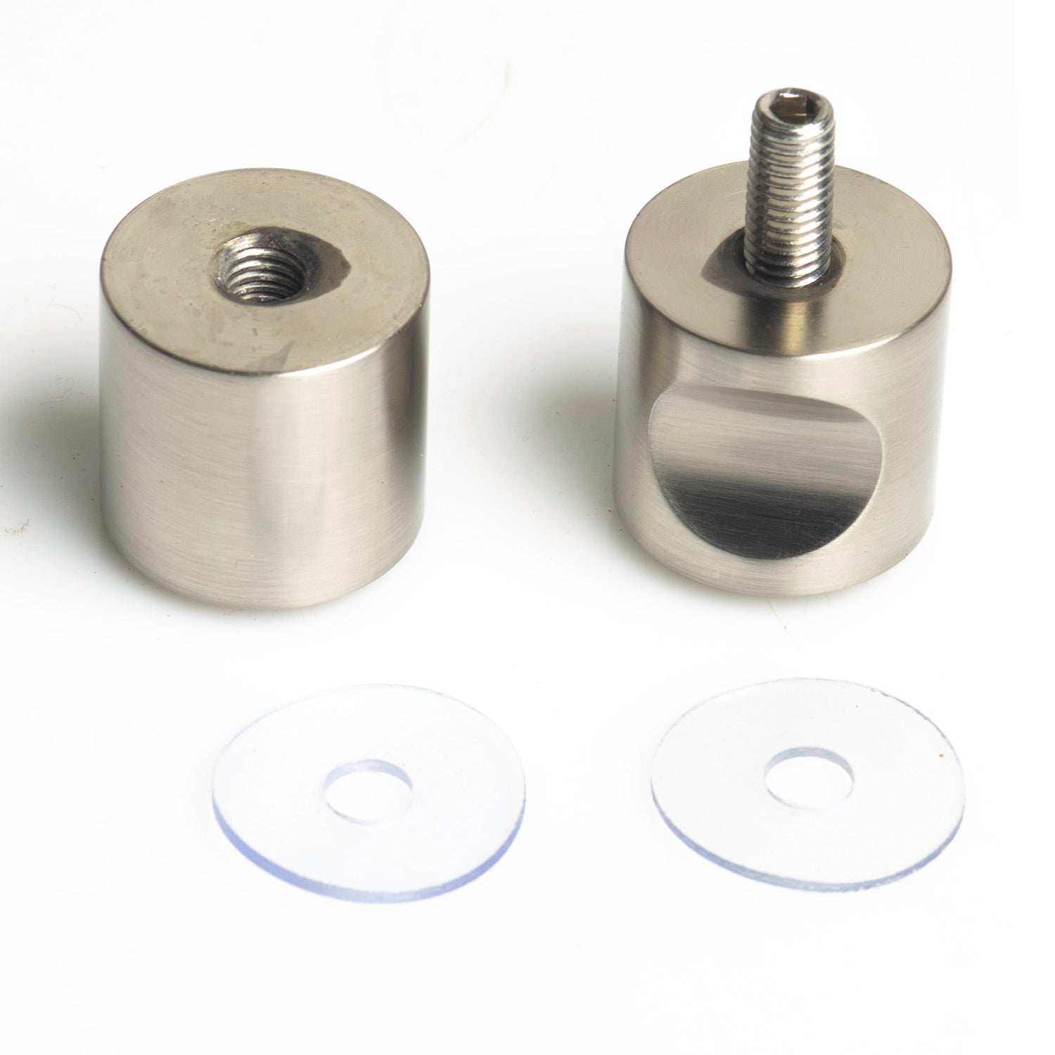 Shower Glass Door Knob Bathroom Back-to-Back Handle Pull 304 Brushed V324-SDKONB-HMR