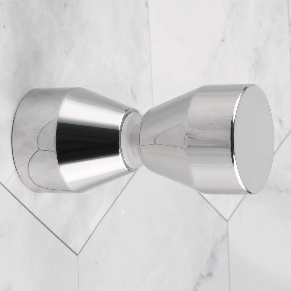 Shower Glass Door Knob Bathroom Round Back-to-Back Handle Pull 304 Brushed Nickel V324-SDKONB-T