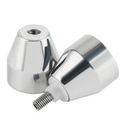 Shower Glass Door Knob Bathroom Round Back-to-Back Handle Pull 304 Brushed Nickel V324-SDKONB-T