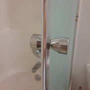 Shower Glass Door Knob Bathroom Round Back-to-Back Handle Pull 304 Brushed Nickel V324-SDKONB-T