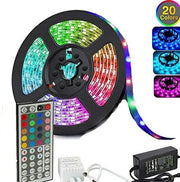 5050 RGB LED Strip Lights Waterproof SMD 300 IP65 5m 12V 44key IR Controller V324-SF-LEDS