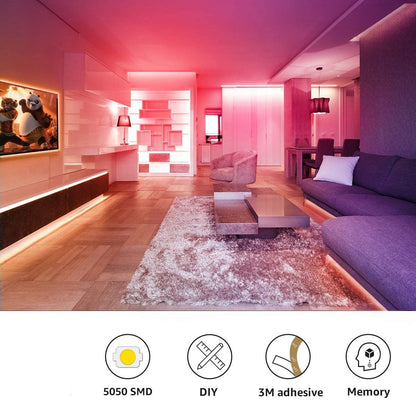 5050 RGB LED Strip Lights Waterproof SMD 300 IP65 5m 12V 44key IR Controller V324-SF-LEDS