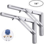 2PCS 14inch Steel Wall Mounted Folding Triangle Angle Shelf Support Bracket Rack V324-SH-WTL-1-265-14