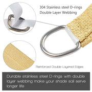 2m x 3m Rectangle Sun Shade Sails for Patios Sun UV Outdoor Canopy Backyard Sunshades V324-SHADEREC-YEL-2X3