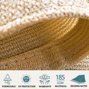 2m x 3m Rectangle Sun Shade Sails for Patios Sun UV Outdoor Canopy Backyard Sunshades V324-SHADEREC-YEL-2X3