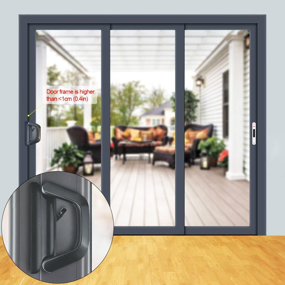 Sliding Patio Door Handle Set Mortise Lock Suitable for Sliding Glass Patio Door Keyed Black V324-SLDOORLC-BK-WK