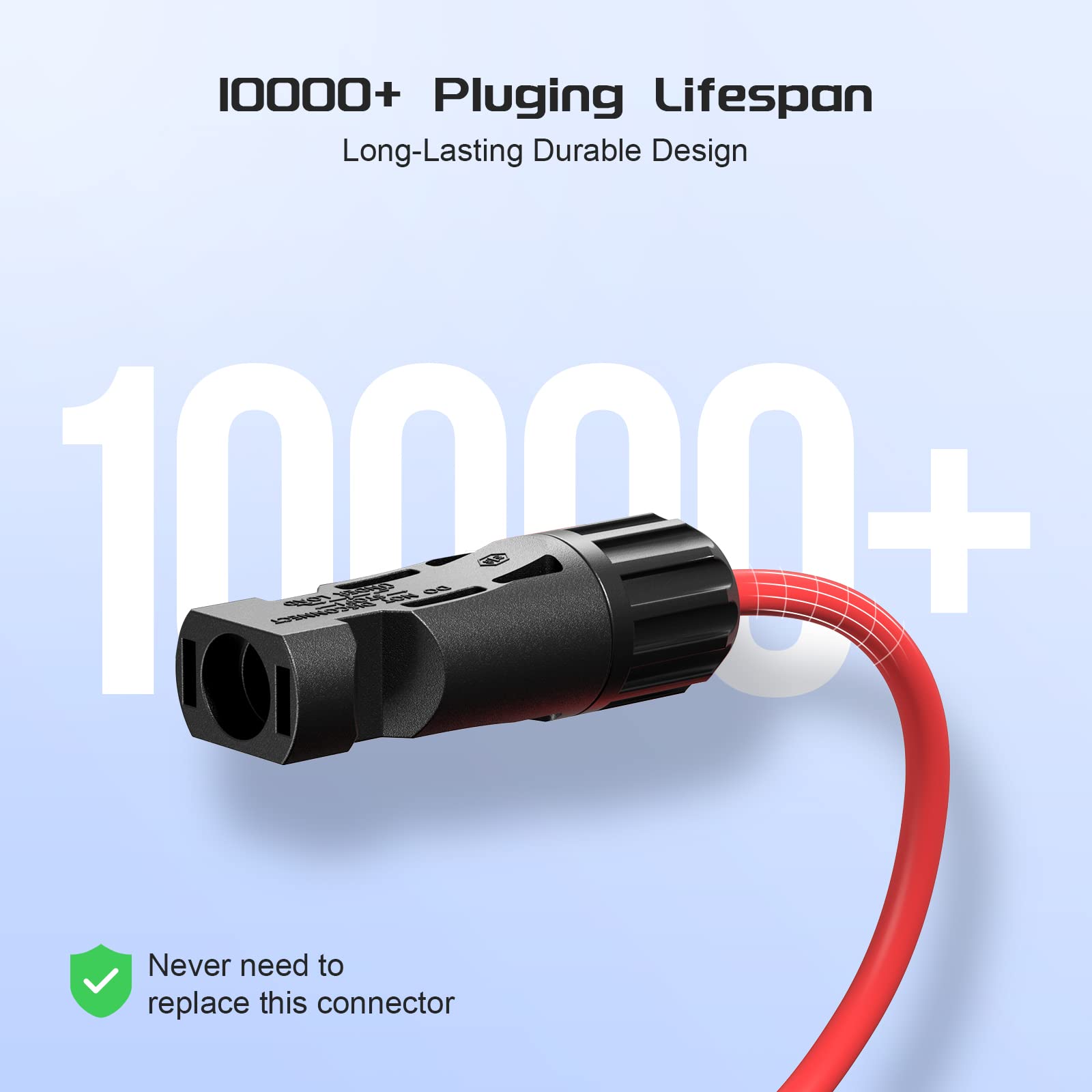 1 Pair Solar Connector Y Branch Parallel Adapter Cable Solar Panel Connectors Wire Plug Solar Panel V324-SONACAB-Y