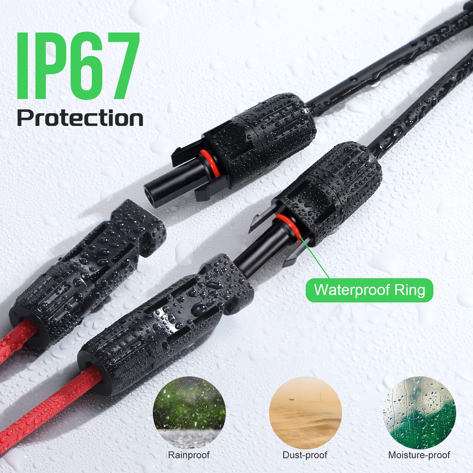 1 Pair Solar Connector Y Branch Parallel Adapter Cable Solar Panel Connectors Wire Plug Solar Panel V324-SONACAB-Y