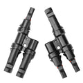 1 Pair 2 To 1 2 branch Waterproof T Branch Cable Connectors Solar PV Panel Connector Male & Female V324-SONACONN-2P