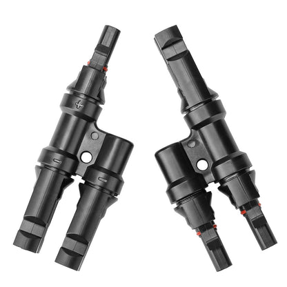1 Pair 2 To 1 2 branch Waterproof T Branch Cable Connectors Solar PV Panel Connector Male & Female V324-SONACONN-2P