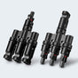 1 Pair 3 To 1 3 branch Waterproof T Branch Cable Connectors Solar PV Panel Connector Male & Female V324-SONACONN-3P