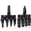 1 Pair 4 To 1 4 branch Waterproof T Branch Cable Connectors Solar PV Panel Connector Male & Female V324-SONACONN-4P