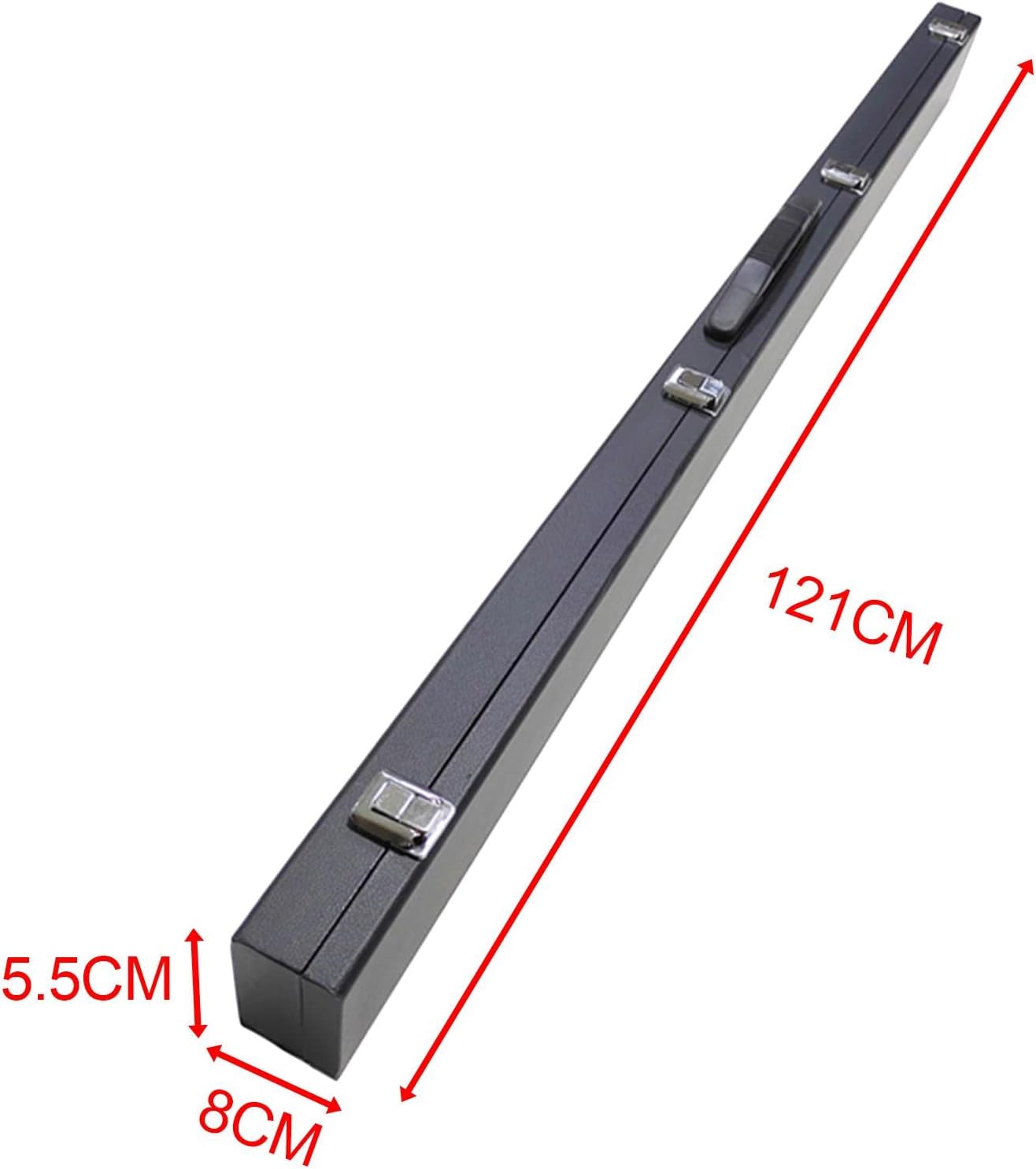 3/4 Jointed 121cm Billiards Snooker Pool Cue PU Leather Hard Case Carrying Box Organizing V324-SP-CCASE