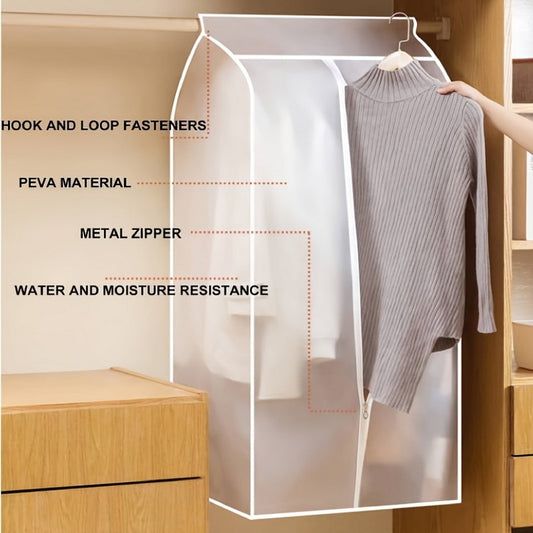 120cm Clothes Dust Cover Wardrobe Cloth Cover Clothes Storage Bag For Garments Suits Dresses Coats V324-STOBAGCLEAR-120CM